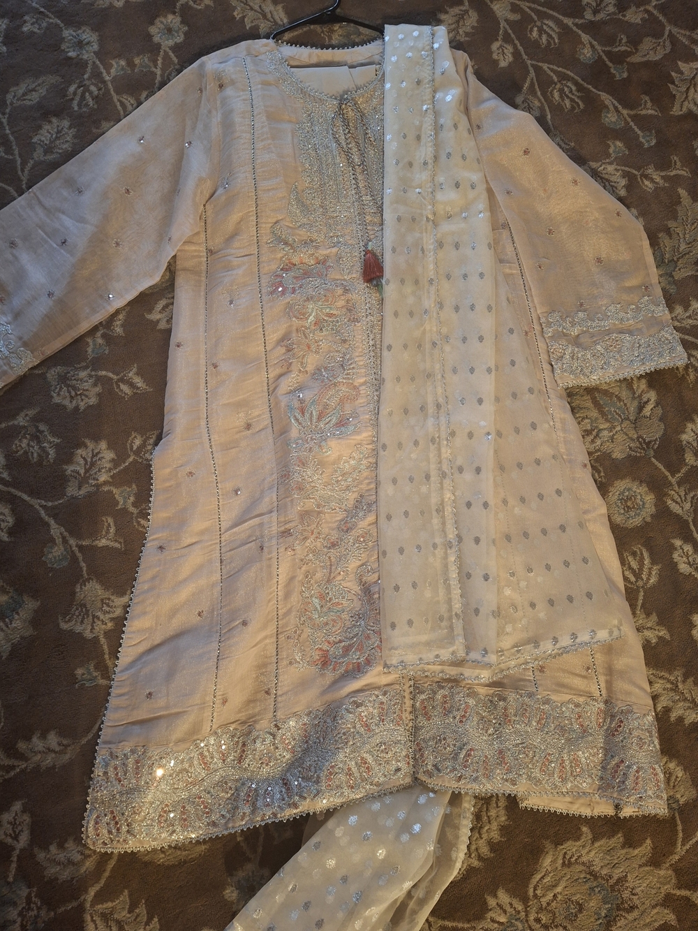 Women's Embroidered  Kurta Set with Dupatta